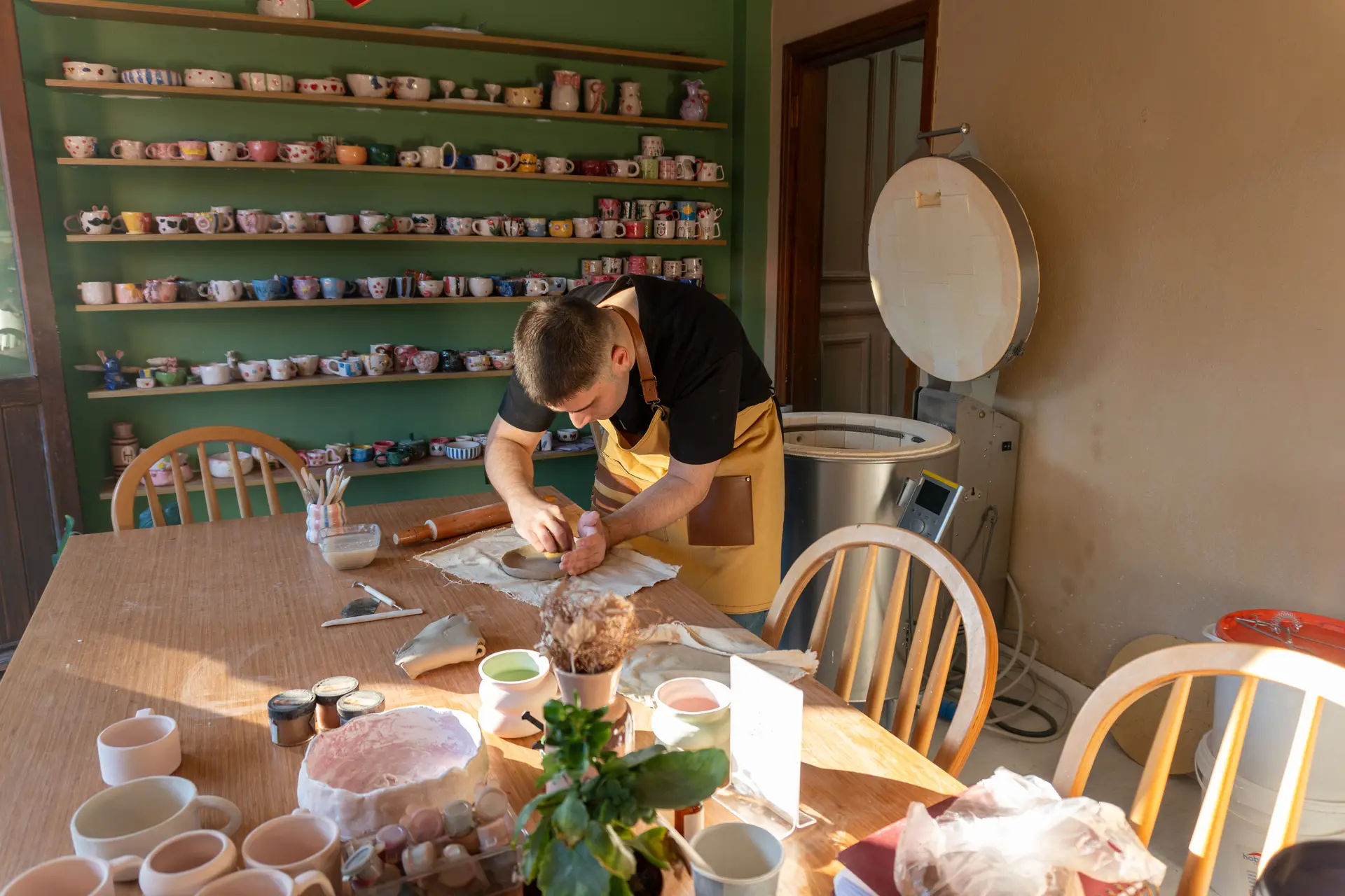 Artisan working in workshop